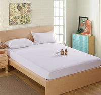 HKM-027923 Waterproof Cotton Terry Cloth Bed Sheet with TPU Membrane in Various Sizes and Colors