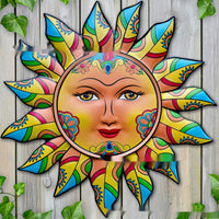 HKM-028051 Metal Iron Sun Face Wall Art for Indoor and Outdoor Decoration
