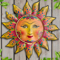HKM-028051 Metal Iron Sun Face Wall Art for Indoor and Outdoor Decoration