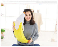 HKM-028243 Banana Plush Pillow - Soft Short Plush Doll with PP Cotton Filling