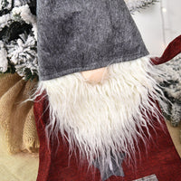 HKM-028243 Linen Machine Embroidered Forester Christmas Calendar, 95CM Length Without Feet, 120CM Length With Feet, 31CM Width