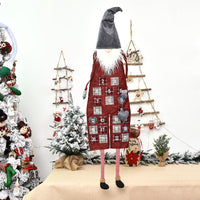 HKM-028243 Linen Machine Embroidered Forester Christmas Calendar, 95CM Length Without Feet, 120CM Length With Feet, 31CM Width