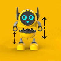 HKM-028371 3-in-1 Robot Spinning Top Toy with Pull Back Car Function for Kids Ages 3 and Up