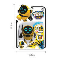 HKM-028371 3-in-1 Robot Spinning Top Toy with Pull Back Car Function for Kids Ages 3 and Up