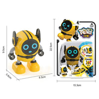 HKM-028371 3-in-1 Robot Spinning Top Toy with Pull Back Car Function for Kids Ages 3 and Up
