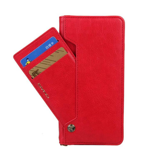 HKM-028371 Leather Magnetic Card Holder with Flip Book Stand for Select iPhone Models
