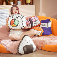 HKM-028435 Hand-Painted Plush Sushi Toy – Soft PP Cotton, Fashion Casual Design