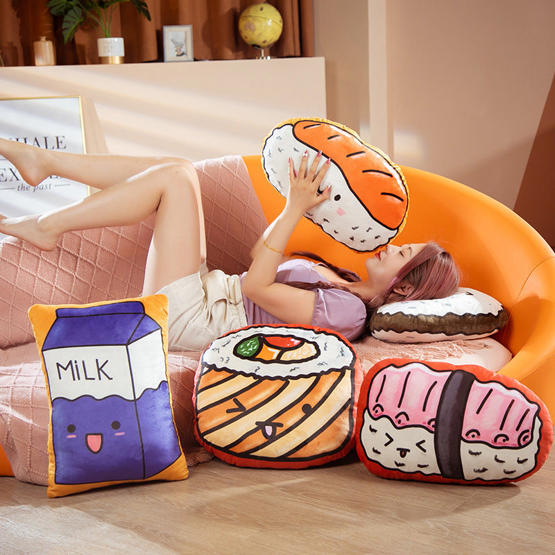 HKM-028435 Hand-Painted Plush Sushi Toy – Soft PP Cotton, Fashion Casual Design