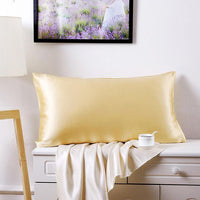 HKM-028499 100% Mulberry Silk Pillowcase - Double-Sided, 19 Mommes, 76x51cm and 51x66cm, Simple Style