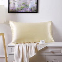 HKM-028499 100% Mulberry Silk Pillowcase - Double-Sided, 19 Mommes, 76x51cm and 51x66cm, Simple Style