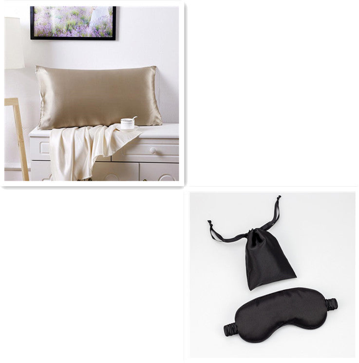 HKM-028499 100% Mulberry Silk Pillowcase - Double-Sided, 19 Mommes, 76x51cm and 51x66cm, Simple Style