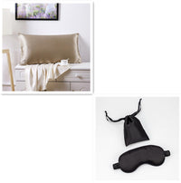 HKM-028499 100% Mulberry Silk Pillowcase - Double-Sided, 19 Mommes, 76x51cm and 51x66cm, Simple Style