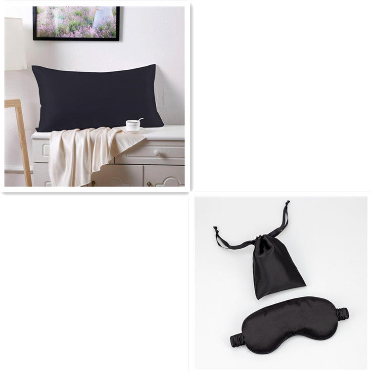HKM-028499 100% Mulberry Silk Pillowcase - Double-Sided, 19 Mommes, 76x51cm and 51x66cm, Simple Style
