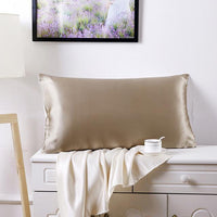 HKM-028499 100% Mulberry Silk Pillowcase - Double-Sided, 19 Mommes, 76x51cm and 51x66cm, Simple Style