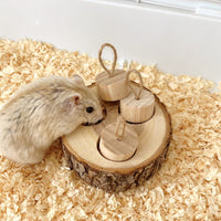HKM-028563 Wooden Foraging Snack Box for Rabbits and Guinea Pigs - Educational Molar Toy