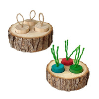 HKM-028563 Wooden Foraging Snack Box for Rabbits and Guinea Pigs - Educational Molar Toy