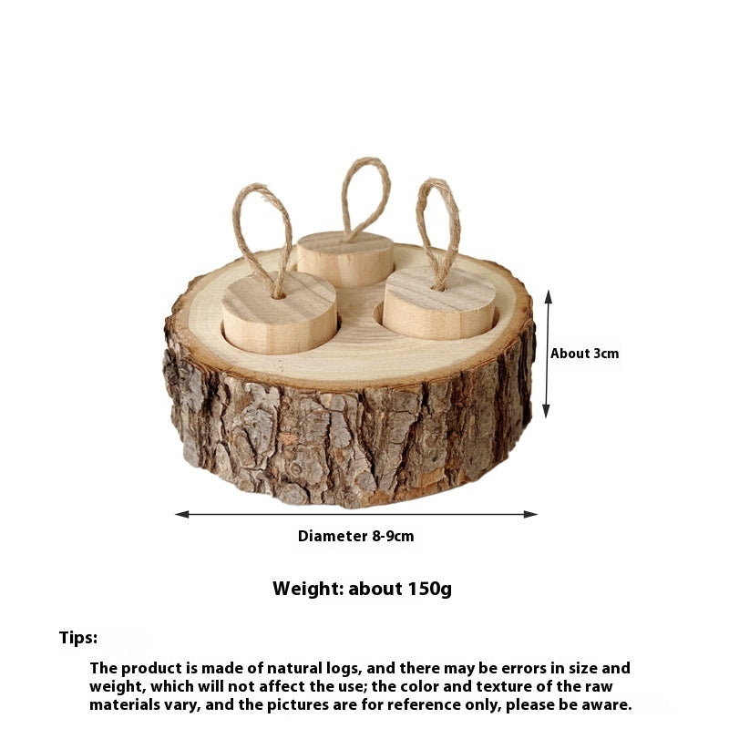 HKM-028563 Wooden Foraging Snack Box for Rabbits and Guinea Pigs - Educational Molar Toy