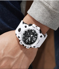 HKM-028627 Dual Display Electronic Sports Watch for Men – Waterproof, Multi-Function, and Versatile Design