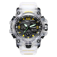 HKM-028627 Dual Display Electronic Sports Watch for Men – Waterproof, Multi-Function, and Versatile Design