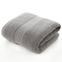 HKM-028691 Soft Cotton Thickened Bath Towel - 70x140CM in Solid Colors