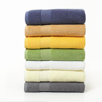 HKM-028691 Soft Cotton Thickened Bath Towel - 70x140CM in Solid Colors