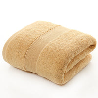 HKM-028691 Soft Cotton Thickened Bath Towel - 70x140CM in Solid Colors