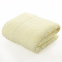 HKM-028691 Soft Cotton Thickened Bath Towel - 70x140CM in Solid Colors