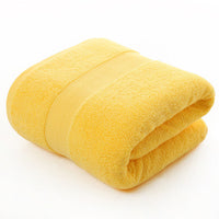 HKM-028691 Soft Cotton Thickened Bath Towel - 70x140CM in Solid Colors