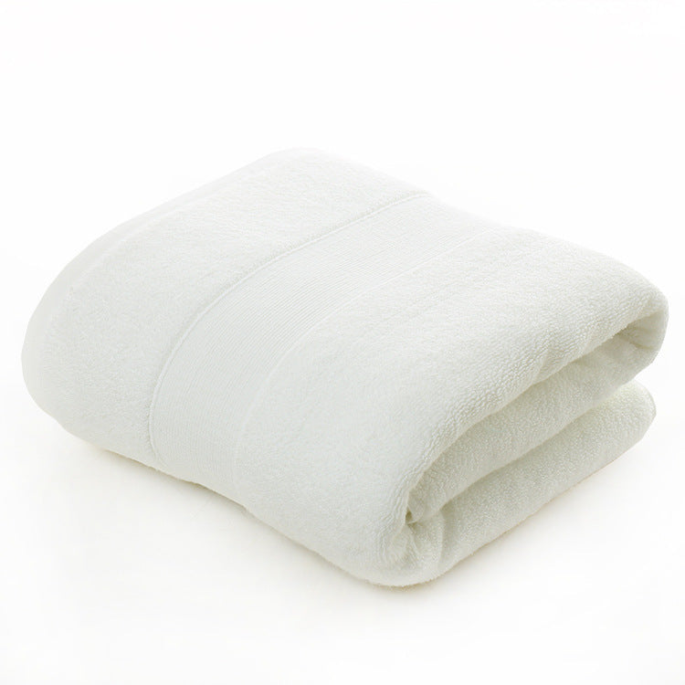 HKM-028691 Soft Cotton Thickened Bath Towel - 70x140CM in Solid Colors