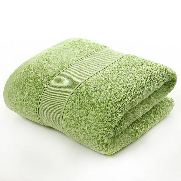 HKM-028691 Soft Cotton Thickened Bath Towel - 70x140CM in Solid Colors