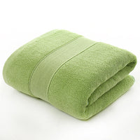 HKM-028691 Soft Cotton Thickened Bath Towel - 70x140CM in Solid Colors
