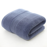 HKM-028691 Soft Cotton Thickened Bath Towel - 70x140CM in Solid Colors