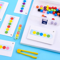 HKM-028691 Wooden Clip Beads Sensory Game for Ages 2-4 - Montessori Educational Toy