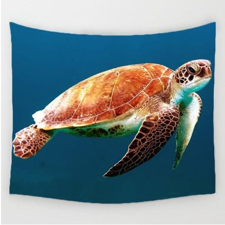 KTX-028819 Turtle Design Polyester European Tapestry for Home Décor