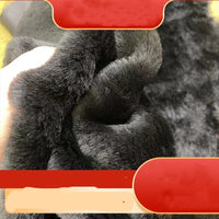 HKM-028947 Whole Fleece Real Wool in Black for Footwear and Accessories