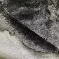 HKM-028947 Whole Fleece Real Wool in Black for Footwear and Accessories