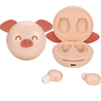 HKM-029011 Mickey Piggy Cow Bluetooth Sports Earbuds with Multi-Point Connection and Voice Control
