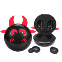 HKM-029011 Mickey Piggy Cow Bluetooth Sports Earbuds with Multi-Point Connection and Voice Control