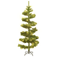 HKM-029075 Spiral Christmas Tree with Warm White LED Lights and Stand - 150 cm Height