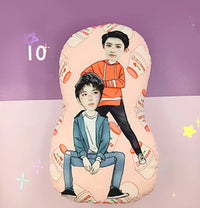 HKM-029395 Custom Plush Pillow with Dual-Sided Patterns - Ideal for Personalized Gifts
