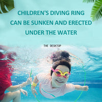 HKM-029523 Adjustable Swimming Pool Dive Training Rings - Underwater Swim Thru Hoop Toy 80cm