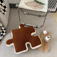 HKM-029651 Creative Puzzle-Shaped Cushion – 3D Soft Plush Pillow for Living Room, Office, and Home Decoration