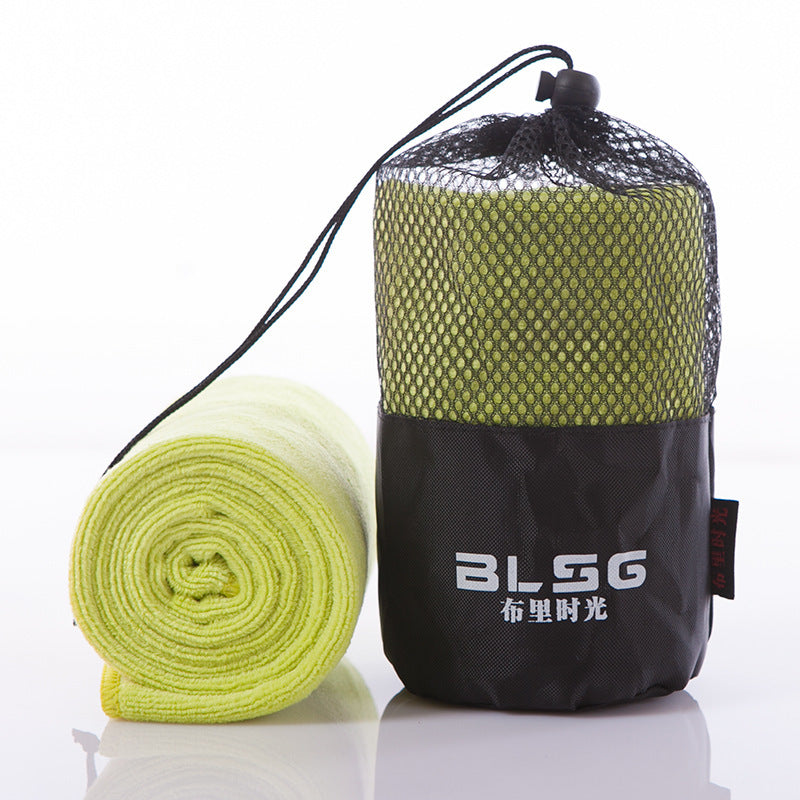 HKM-029843 Light Green Sports Towel - Absorbent, Embroidered, 30cm x 100cm Outdoor Fitness Essential