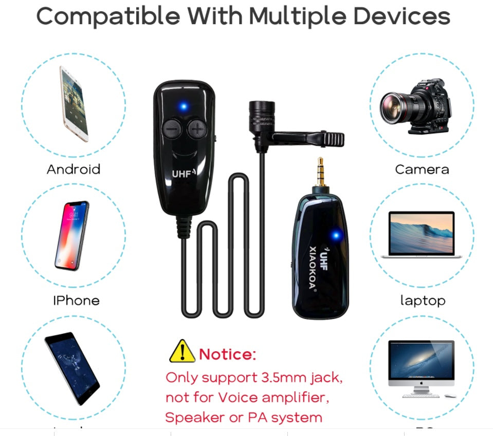 KTX-029971 Mobile Phone Lavalier Microphone with High Sensitivity Omnidirectional Design