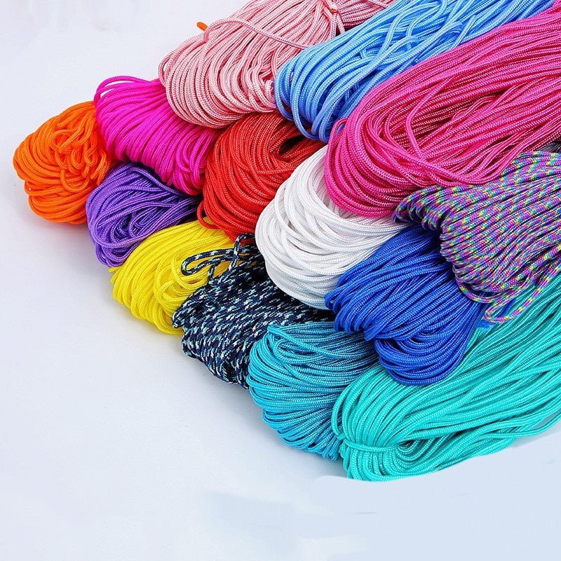 HKM-030099 2mm Polyester Braided Rope for Outdoor Gear and Safety Applications, 100m Length