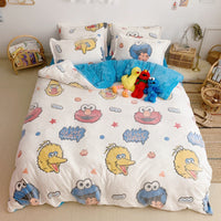 HKM-030099 Cartoon Snow Fleece Bedding Set - Thick and Warm 4-Piece Collection in Various Sizes