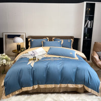HKM-030099 Cotton Embroidery Bedding Set - 4-Piece Collection for Full, Queen, and King Beds