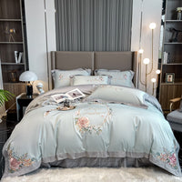 HKM-030099 Cotton Embroidery Bedding Set - 4-Piece Collection for Full, Queen, and King Beds
