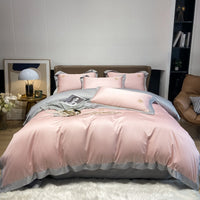 HKM-030099 Cotton Embroidery Bedding Set - 4-Piece Collection for Full, Queen, and King Beds