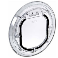 HKM-030099 Round 4-Way Lockable Pet Door - Fits Glass Panels with Weather Seal, Model XA-210 and XA-2200